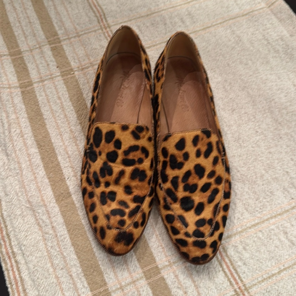 Madewell Chetah print loafers sz 7